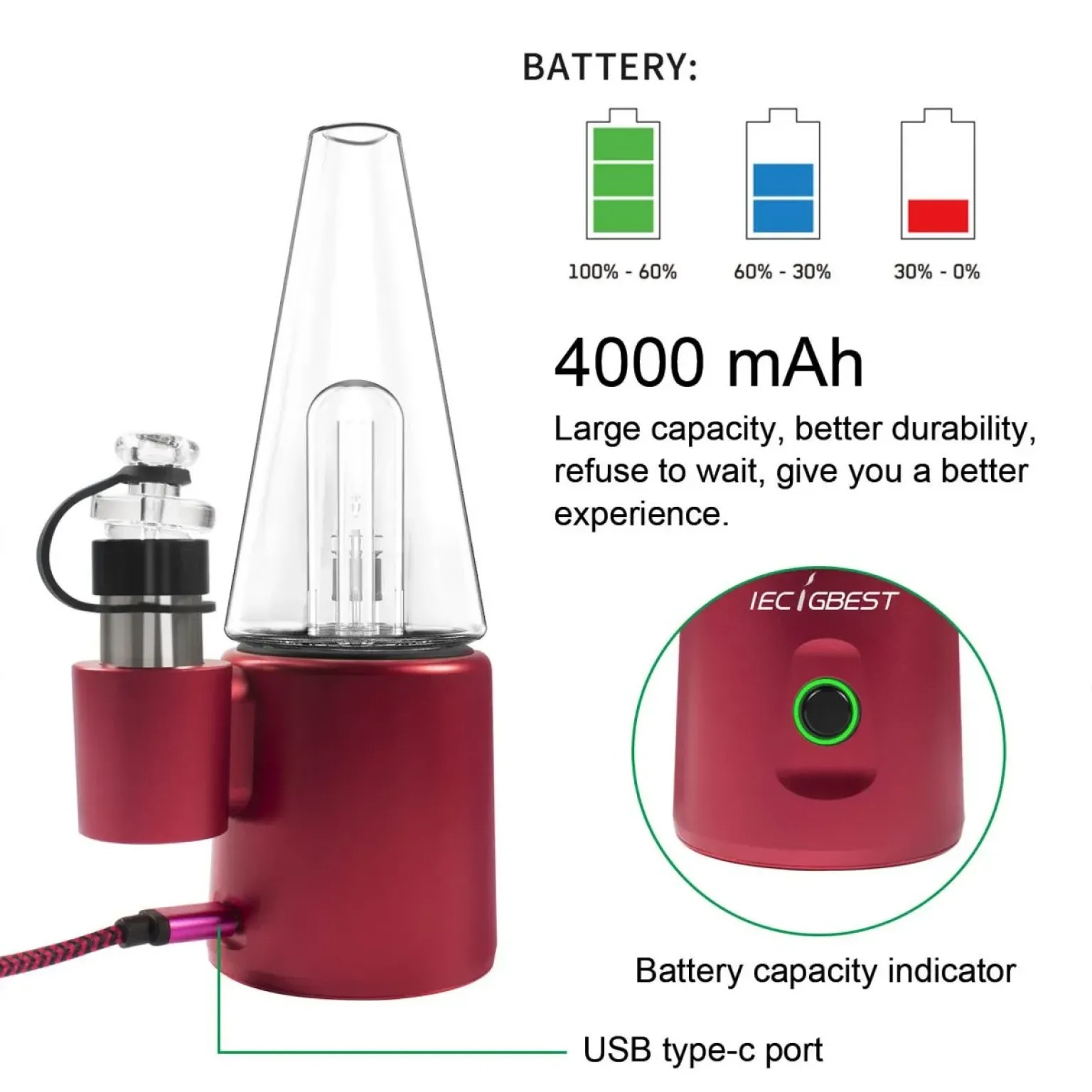 IECIGBEST Tobor Electric Dab Rig – 4000mAh Portable E‑Rig for Wax & Concentrates (4) IECIGBEST Tobor Electric Dab Rig – 4000mAh Portable E‑Rig for Wax & Concentrates (4)