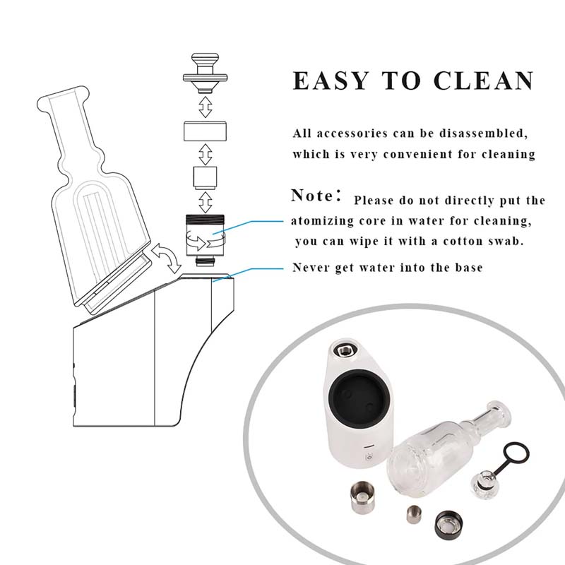 IECIGBEST 3-in-1 Electric Dab Rig Kit – Portable E-Rig for Wax, Concentrates & Dry Herb, Temperature Control Vaporizer 04 IECIGBEST 3-in-1 Electric Dab Rig Kit – Portable E-Rig for Wax, Concentrates & Dry Herb, Temperature Control Vaporizer 04