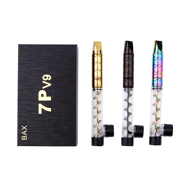 Newest product 7P V9 dry herb vaporizer twisty glass vape pen