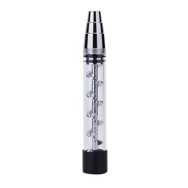 Bestseller Trockenkraut 7p 3 in 1 Rohrrauchglas Verdampfer Twisty Glass Stumpf-Silver