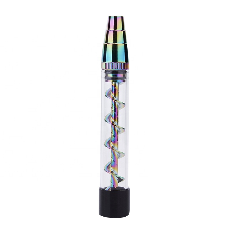 Best Seller Dry Herb 7P 3 in 1 Pipe Smoke Glass Vaporizer Twisty Glass Blunt-Multicolor