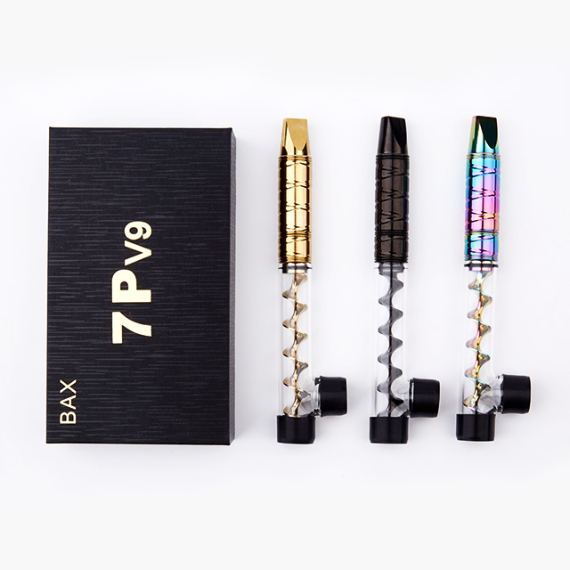 Best Pipe Blunt 7P V9 Dry Herb Vaporizer Twisty Glass Vape Pen With High Quality
