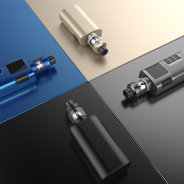 Ripple Starter Kit, slide-to-open atomizer e cigarette rechargable