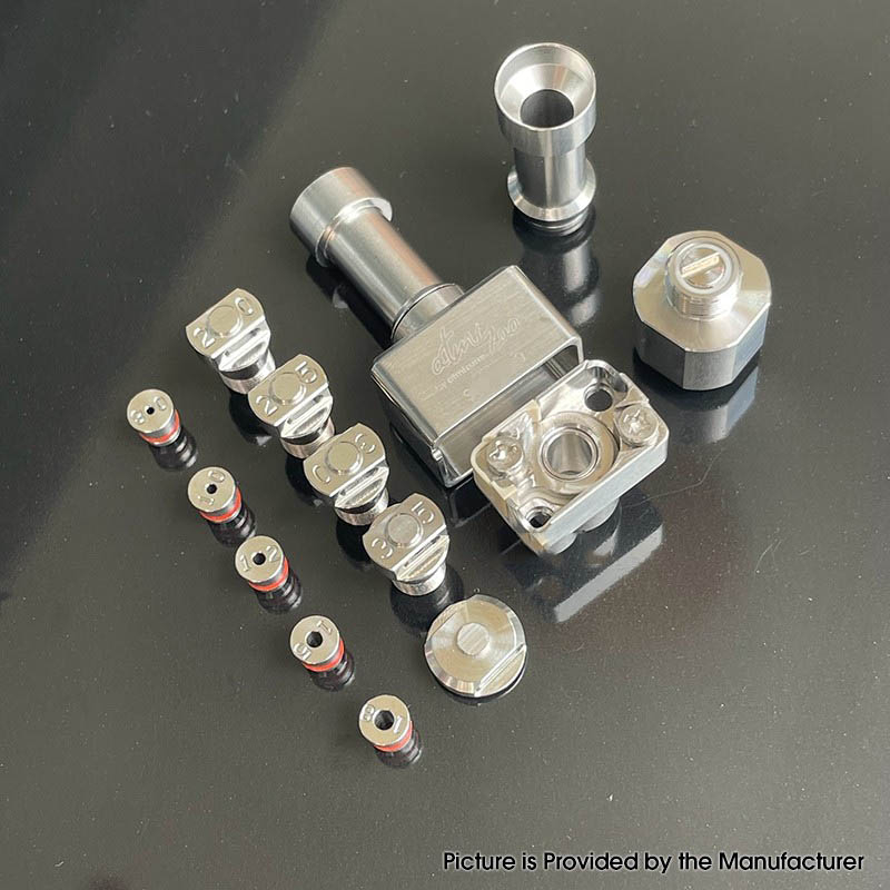 Puente de vapor RBA para billet / bb / boro tanque - plata, pasador de flujo de aire 0.8 / 1.0 / 1.2 / 1.5 / 1.8 mmmmmmm