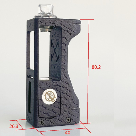French V2.5 Style AIO Boro Mod VW 1~60W, 1 x 18650 3D Print