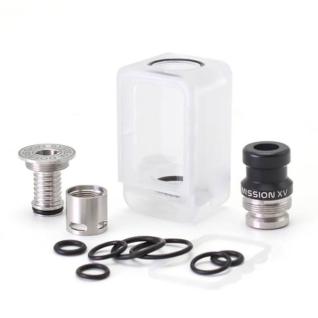 SXK Mission XV DotBoro Style Boro Tank + Drip Tip Set for KB2 RBA 