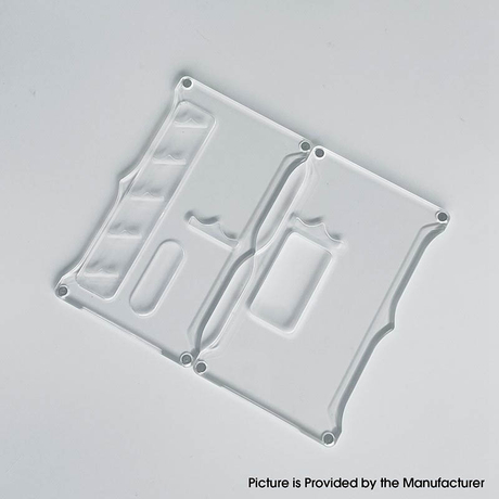 Monarchy Style Front + Back Door Panel Plates for BB / Billet Box Mod Acrylic, Round Hole / Square Hole(2 PCS)