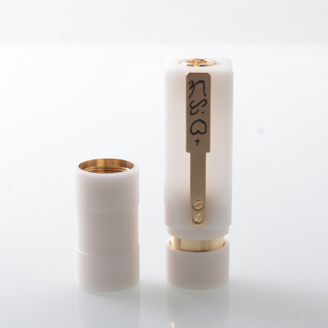 AMIGO Style Boro Mechanical Mod - White Brass, 1x18350/18650, BB/Billet/Boro RBA/Tank Compatible