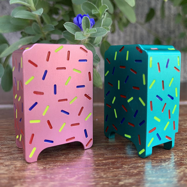 Authentic Ambition Mods 2.0 Boro Tank for SXK BB / Billet AIO Box Mod Kit - Cotton Candy Green /Red, Aluminum