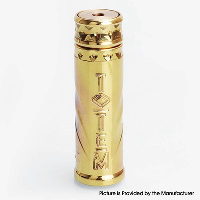 Totem Style Mechanical Mod - Gold, Brass, 1 x 18650