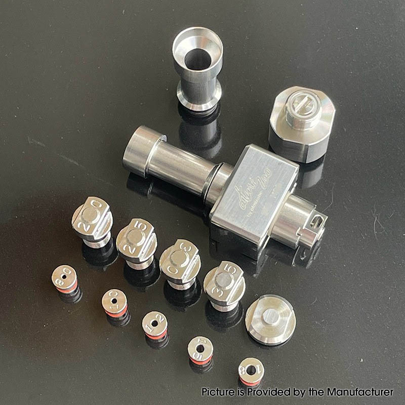 Puente de vapor RBA para billet / bb / boro tanque - plata, pasador de flujo de aire 0.8 / 1.0 / 1.2 / 1.5 / 1.8 mmmmmmm