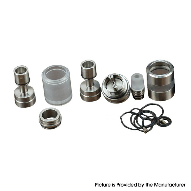 YFTK BY-kA KA V6 MTL RTA Rebuildable Tank Atomizer - Silver, 3ml, 22mm