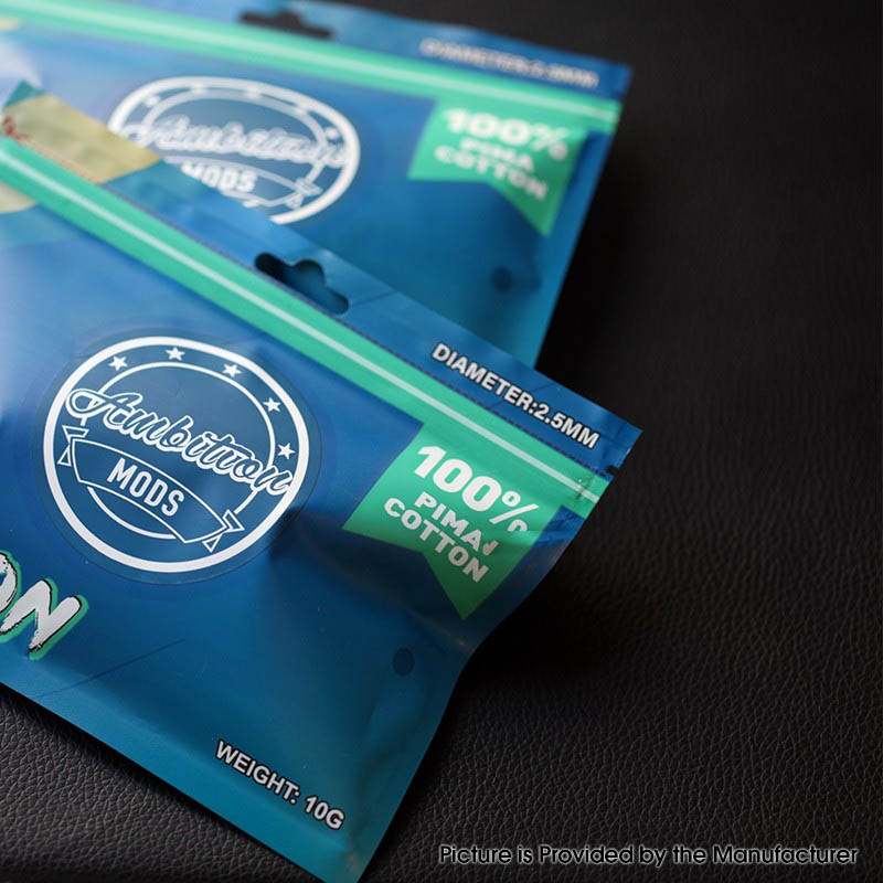 Authentic Ambition Modsプレミアムオーガニック成分最適化ロングステープルコットン-2.5mm/3.0mm、7メートル