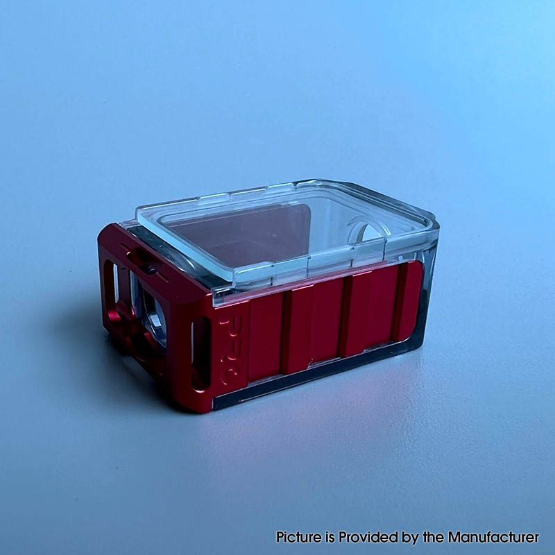 Tank boro de style S-Proro pour SXK BB / Billet AIO Box Mod Kit - Red + Frost, aluminium + acrylique