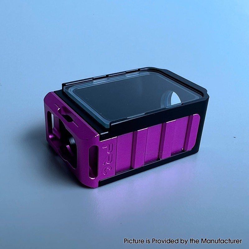 Tank boro de style S-Proro pour SXK BB / Billet AIO Box Mod Kit - Red + Frost, aluminium + acrylique