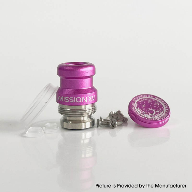 Mission XV DotMission Style Replacement Drip Tip + Button Set for dotMod dotAIO V2 Pod