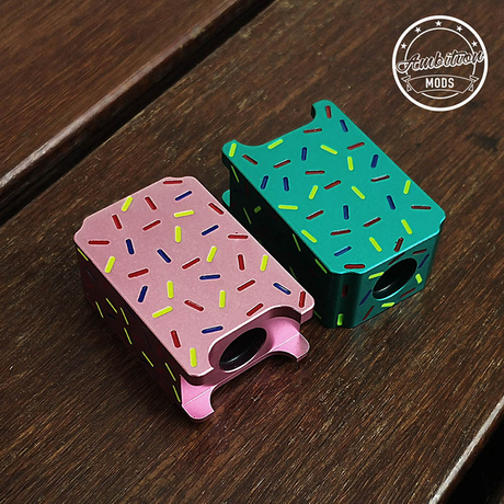 Autentico Ambition Mods 2.0 Boro Tank per SXK BB / Billet AIO Box Mod kit - Cotton Candy Green / Red, Alluminium