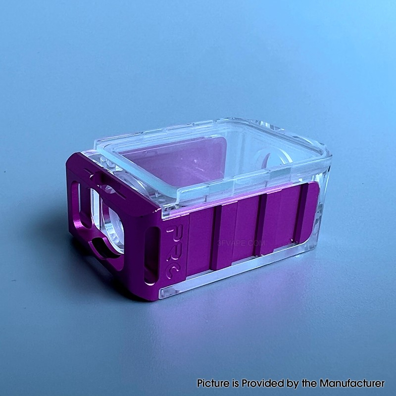 Tank boro de style S-Proro pour SXK BB / Billet AIO Box Mod Kit - Red + Frost, aluminium + acrylique