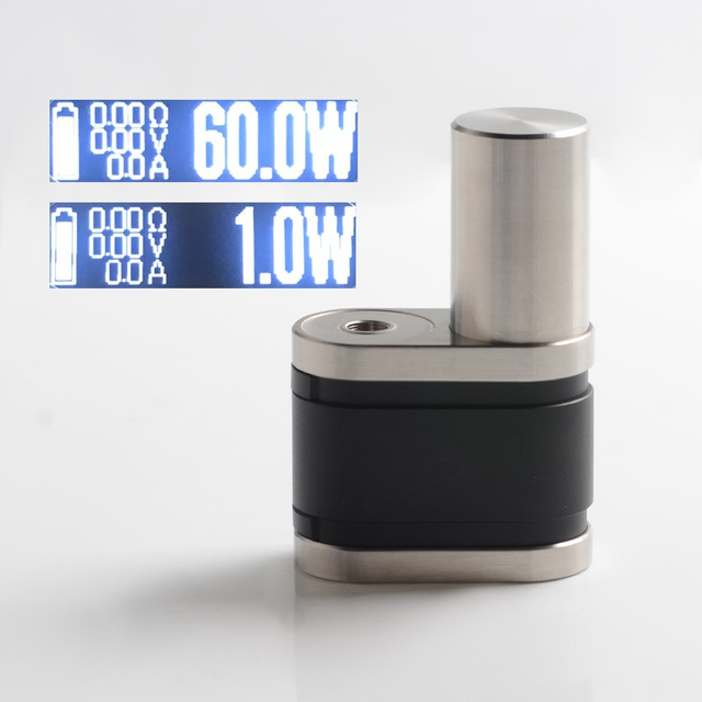 Stratum Balance Style 60W TC VW Vape Box Mod, PEI + Stainless Steel, 1~60W, 1 x 18350 / 18650