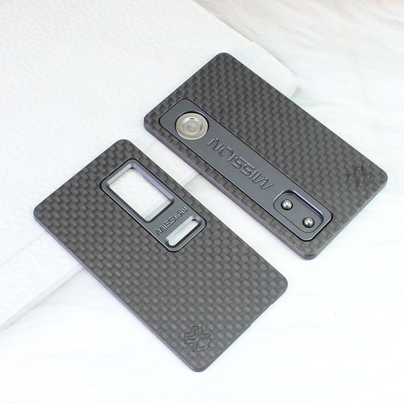 SXK MISSION XV DotMission Style Panels System DMPS Set - Black, Carbon Fiber Panels + Black Aluminum Inners + Titanium Buttons
