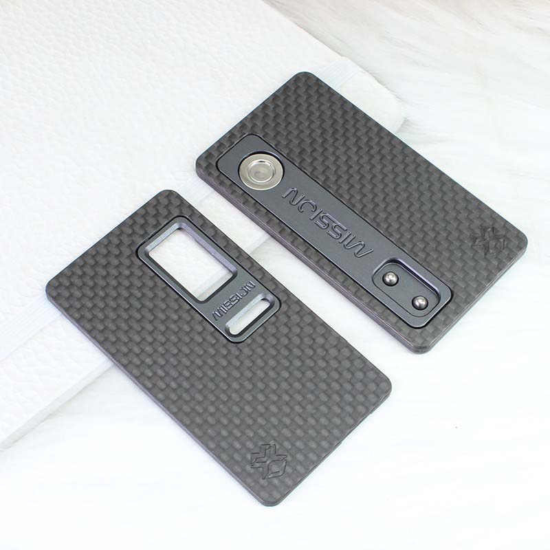 SXK MISSION XV DotMission Style Panels System DMPS Set - Black, Carbon Fiber Panels + Black Aluminum Inners + Titanium Buttons