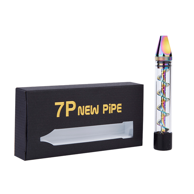 Twisty Glass Blunt 7p Novo bocal de bocal plano e erva seca Vape Pen-Rainbow