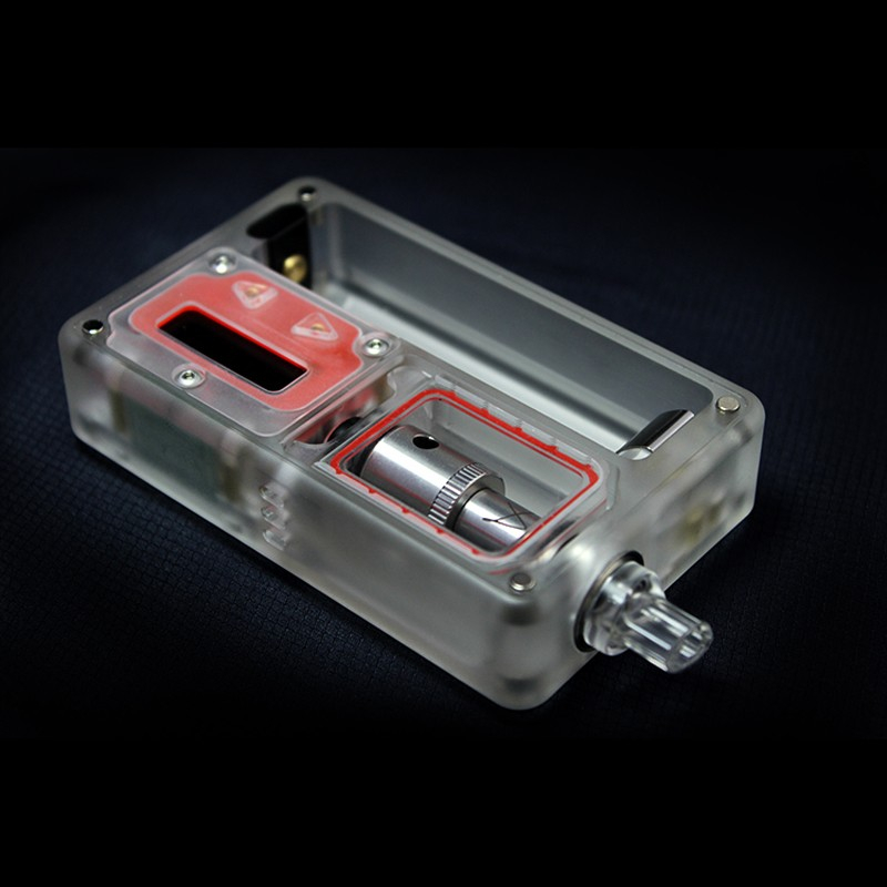 SXK BB Style 70W All-in-One VW TC Varialbe Box Mod Kit w/ USB Port - Transparent Acrylic, 1~70W, 1 x 18650