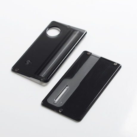 Replacement Front + Back Door Panel Plates for dotMod dotAIO Vape Pod System - PCTG (2 PCS) Translucent Black