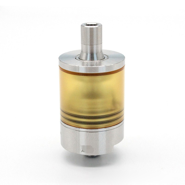SXK sagrado atty patibulum desencadeou estilo mtl RTA tanque reconstruível Vape atomizer - prata, 316ss + pei, 3,5 ml, 22mm diâmetro