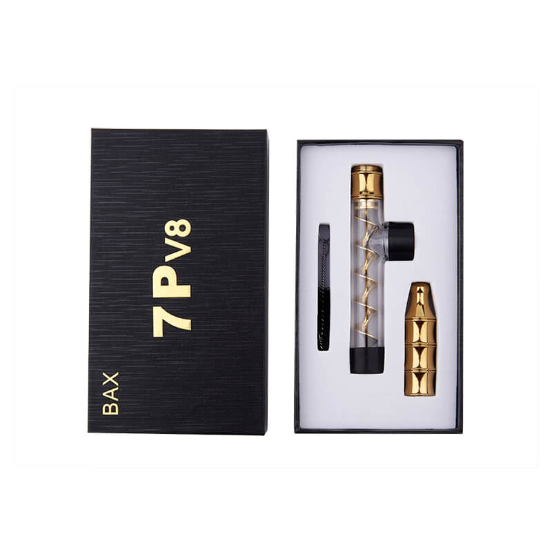 Dry Herb Vape Kit Blunt 7PV8 Twisty Glass Smoking Pipe-Gold