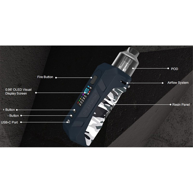 Authentic Sigelei Humvee 80W VW Mod Pod System Vape 5-80W Starter Kit