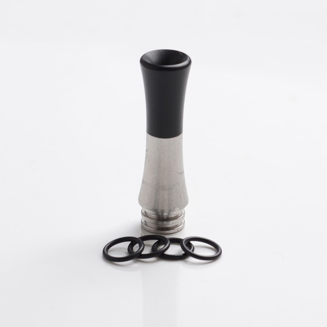 Firebird -Ersatz 510 Tropfspitze für RDA / RTA / RDTA / sub -ohm Tank Vape Atomizer - Silber + Schwarz, SS + POM, ohne Logo