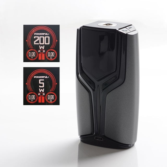 Authentisch Vape Master Aurora 200W VW Variable Wattage Vape Box Mod - Gun Metal, 5 ~ 200W, 2 x 18650