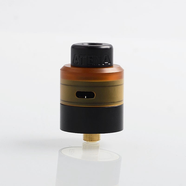 Authentic Civanpor Atena RDA Rebuildable Dripping Vape Atomizer w/ BF Pin - Black + Yellow, POM + PEI + 316SS, 24mm Dia