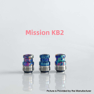 Rekavape Mission XV KB2 Style Drip Tip Set — Titanium + Stainless Steel Accessory for BB / Billet Boro