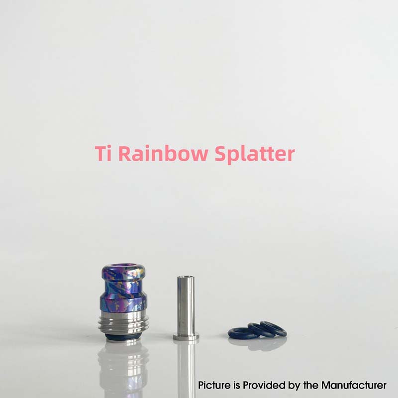 Rekavape Mission XV KB2 Style Drip Tip Set — Titanium + Stainless Steel Accessory for BB / Billet Boro