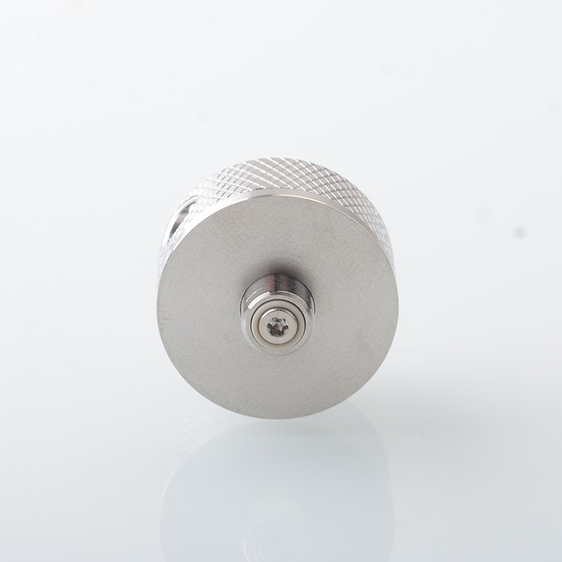 Replacement Build Deck for Empire V Style RTA – Knurled Surface, Silver Stainless Steel