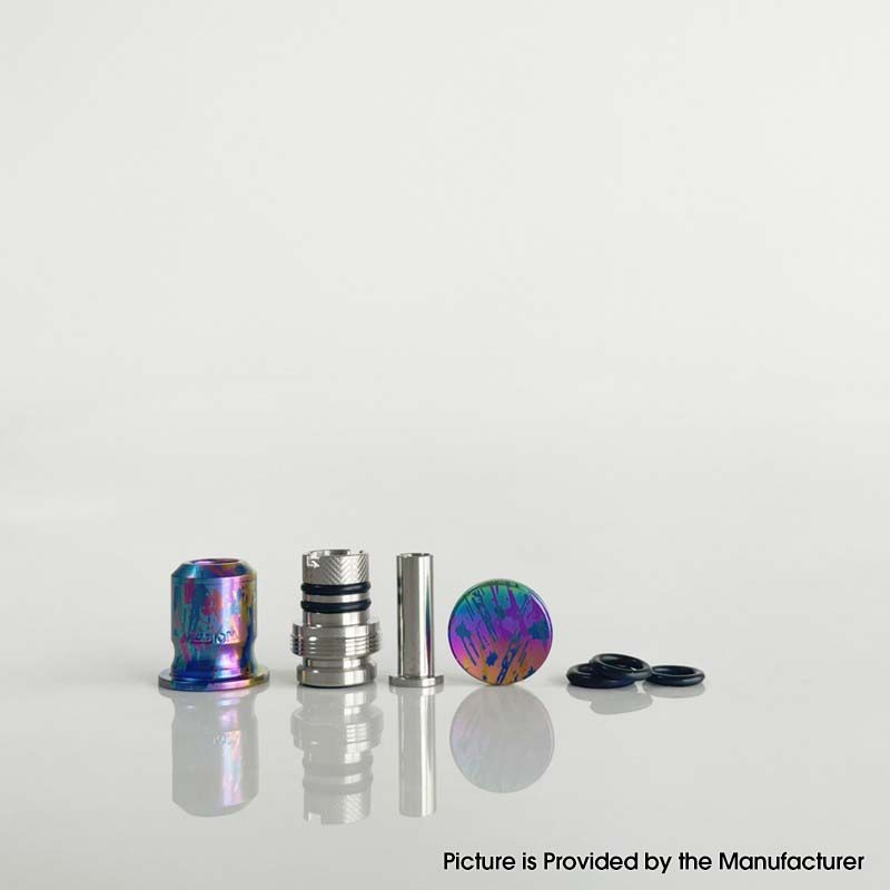  Rekavape Mission XV KB2 Arc Style Integrated Drip Tip & Fire Button Set, Compatible with dotMod dotAIO V2 Pod, Titanium + SS