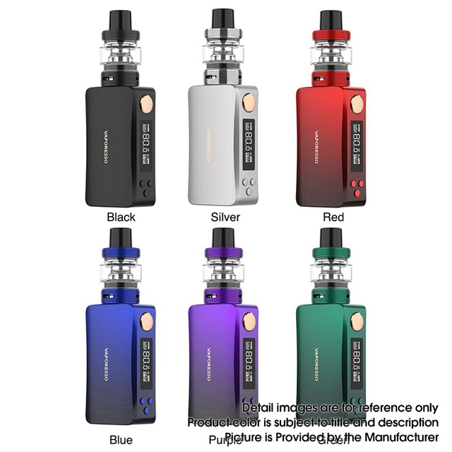 Authentic Vaporesso Gen Nano 80W 2000mAh TC VV VW Mod Vape Starter Kit with GTX Tank 22, 3.5ml, 0.2ohm / 0.6ohm, 5~80W