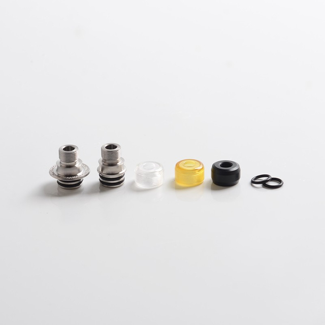 510 TIP DRIP SET POUR RDA / RTA / RDTA / Sub Tank Vape Atomizer - Silver + Brown + Black + Translucent, SS + PEI + POM + Acrylique