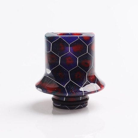 uthentic Reewape AS281S 510 Replacement Drip Tip for RDA / RTA / RDTA / Sub-Ohm Tank Atomizer - Purple Red, Resin, 18mm