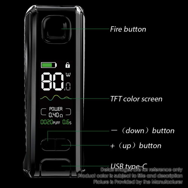 Authentic Eleaf iStick S80 80W Battery VW Box Mod, 1800mAh, 1~80W