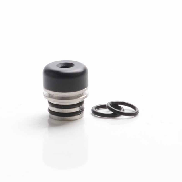Authentic Auguse Penggantian MTL 510 Tip tetes untuk RDA / RTA / RDTA / Sub -ohm Tank Vape Atomizer - Black, Pom, 12.5mm