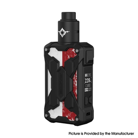 Authentic Rincoe Mechman Lite 228W TC VW Box Mod + Metis RDA Atomizer Vape Kit , 1~228W, 2 x 18650