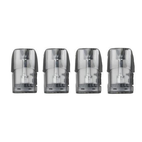 Authentic Uwell MarsuPod PCC Pod System Vape Kit Replacement Refillable Pod Cartridge w/ 1.2ohm Coil - Black, 1.3ml (4 PCS)
