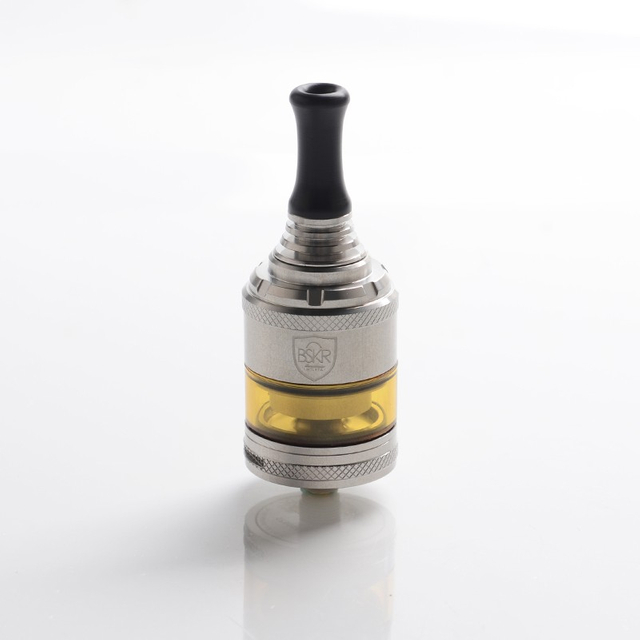 Authentic Vandy Vape Berserker BSKR V2 MTL RTA Rebuildable Tank Vape Atomizer - SS, Stainless Steel + Glass, 3ml, 24mm Diameter