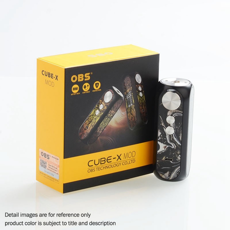 Authentic OBS Cube X 80W VW Variable Wattage Box Mod - Rainbow Candy, 3.2~4.2V, 1 x 18650