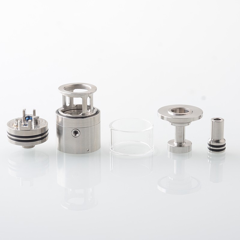 Picatiny MTL RTA Rebuildable Tank Atomizer 316 Stainless Steel + Glass, 3ml, 22mm Diameter