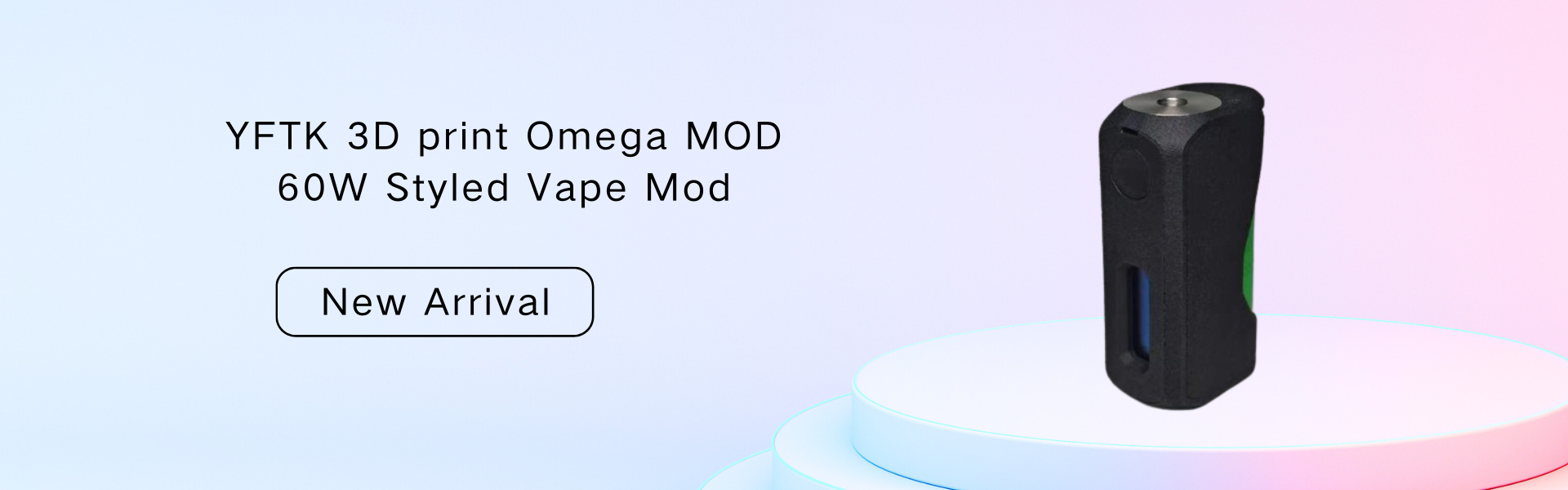 YFTK 3D print Omega MOD 60W Styled Vape Mod 18650