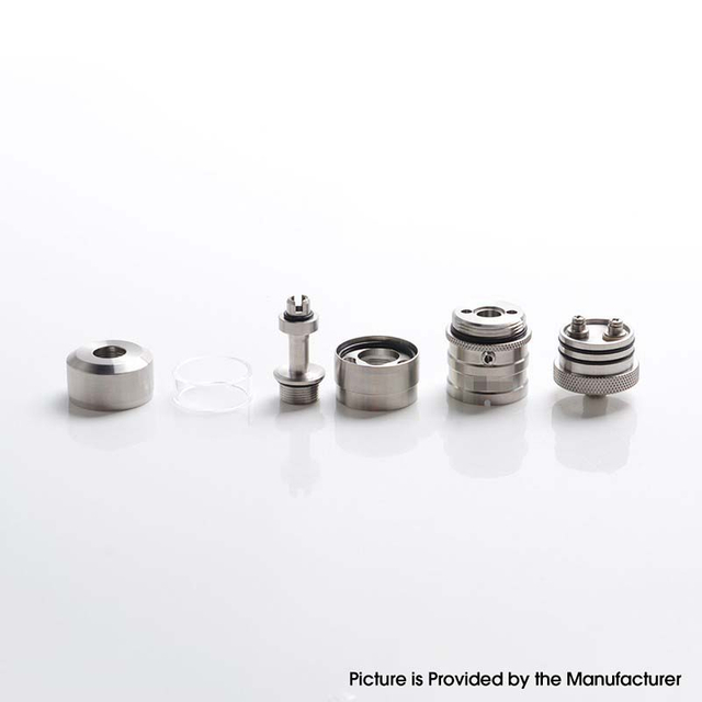 YFTK Ti Flash e-Vapor V4.5S+ Style RTA – Ti + Glass, 4.5 ml, 23 mm , Silver